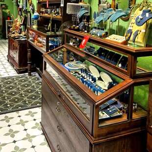 复古珠宝展示柜中古风首饰陈列柜玻璃橱窗陈列架古玩玉器翡翠展柜