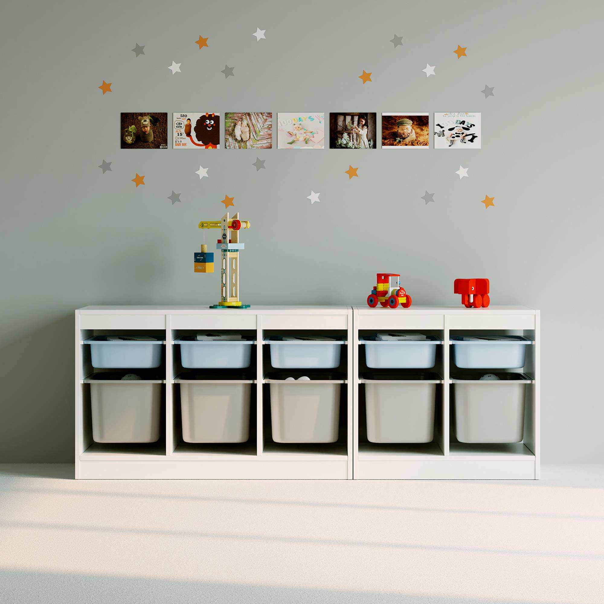 IL可比熊儿童收纳柜书架书柜实木落地家用玩具宝宝收纳架整理置物