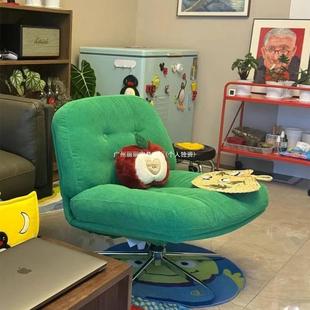 懒人沙发中古风转椅杜威林格休闲椅可旋转客厅小户型设计师单人椅