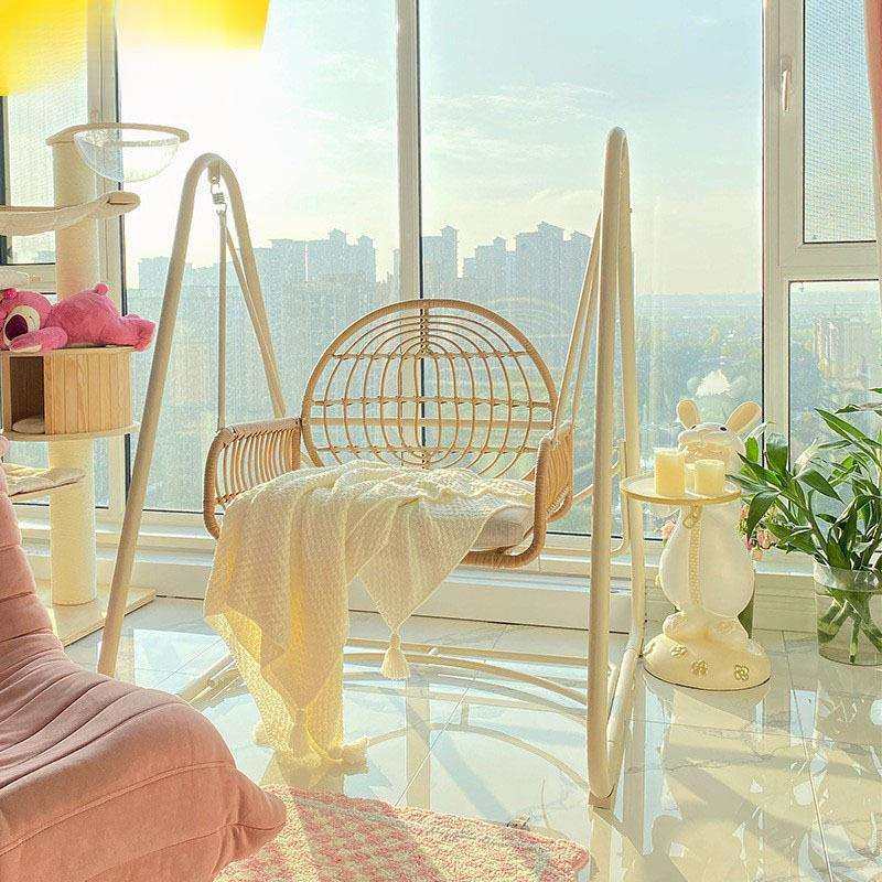 秋千室外庭院花园单人荡秋千吊椅别墅摇椅双人阳台户外秋千椅