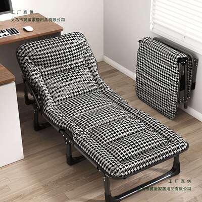 午休床折叠床单人床简易便携式躺椅办公室上班族中午休息午睡绢花