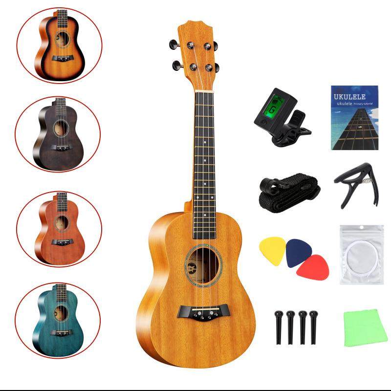 23寸尤克里里桃花芯ukulele夏威夷四弦琴小吉他简单易学入门乐器