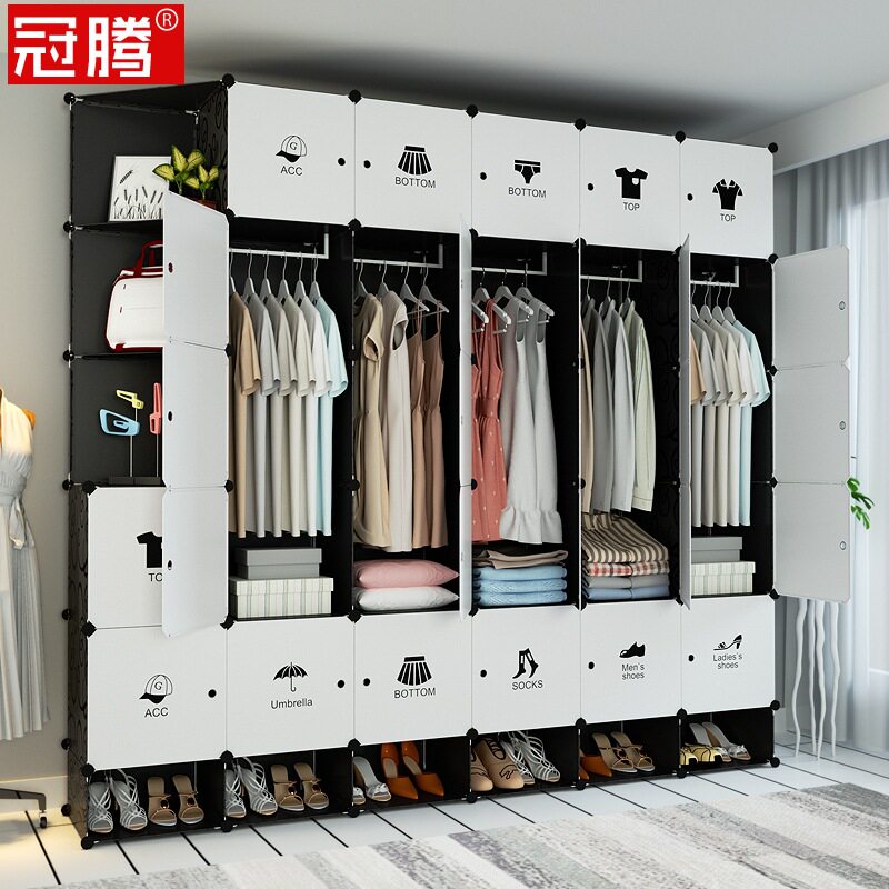 出租房经济型可拆卸全挂布衣柜