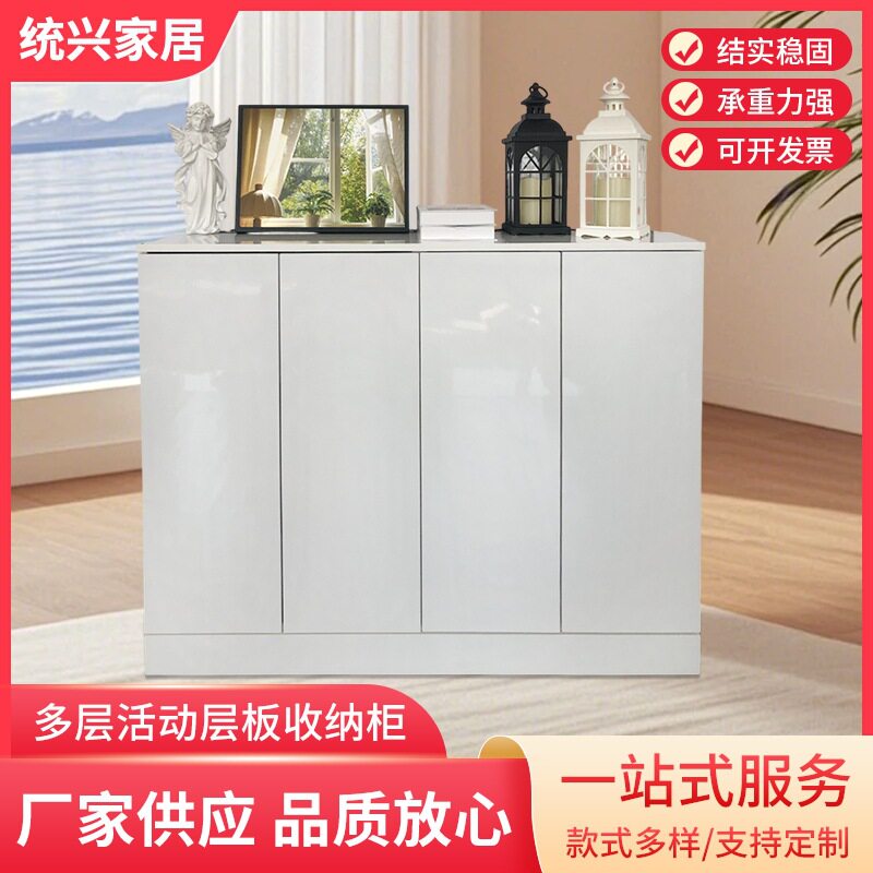 三门四门多层活动层板家用收纳柜靠墙落地柜储物柜收纳柜餐批发