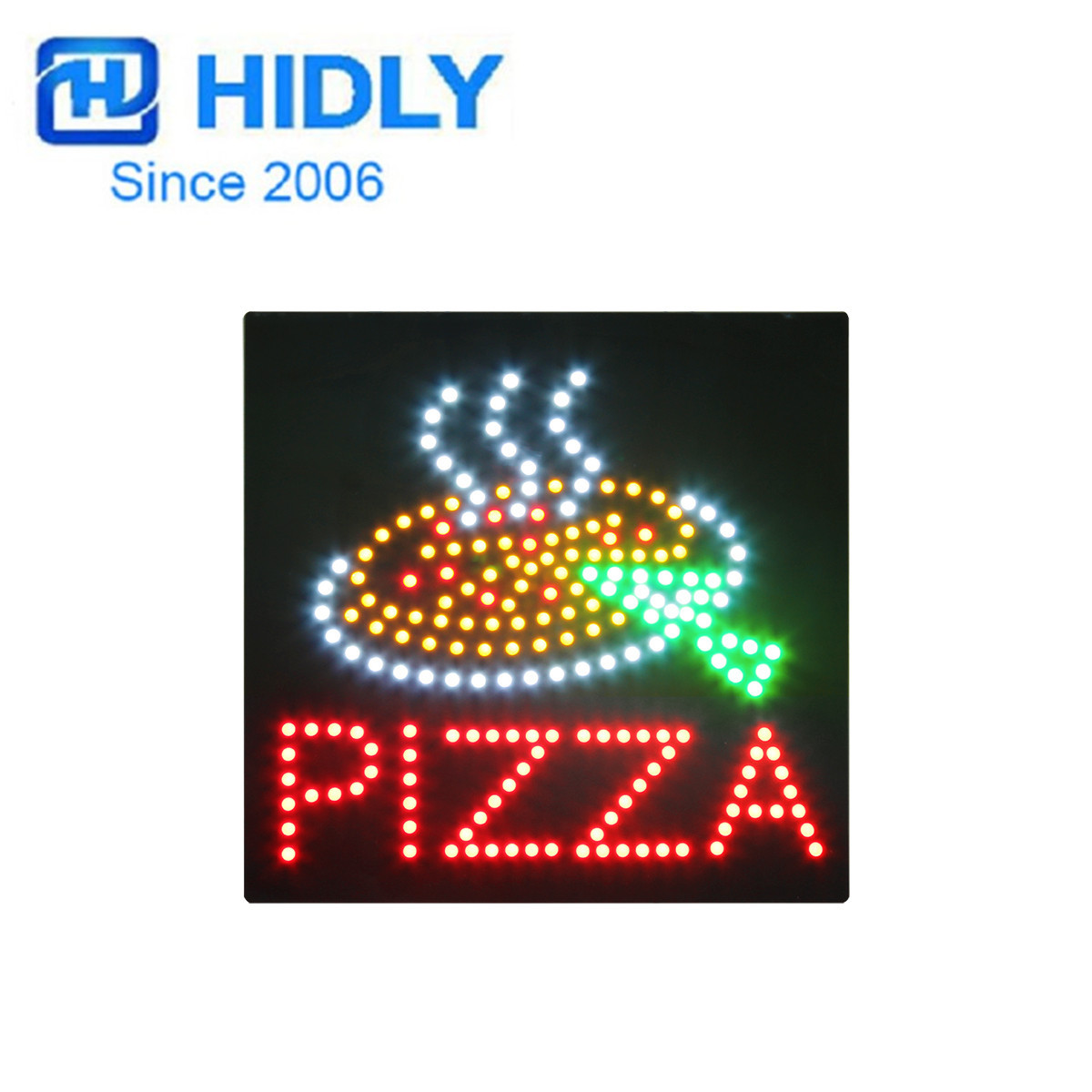 披萨店面发光字灯箱出口欧美LEDPIZZASIGN正方形40×40cm