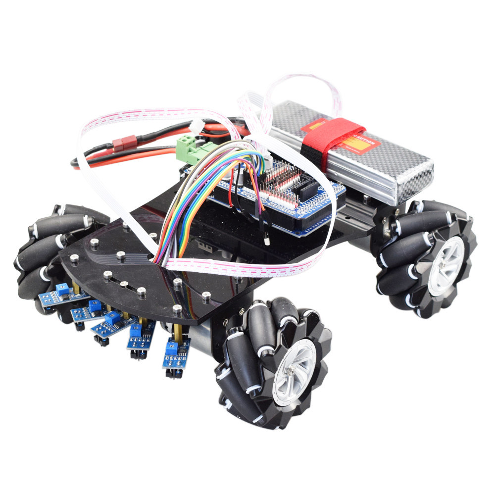 自动寻迹智能小车可编程麦克纳姆轮全向轮机器人底盘兼容Arduino