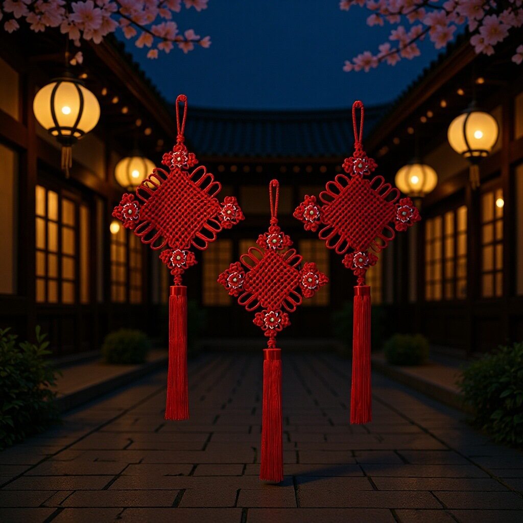 夜明珠中国结客厅玄关入户门化解挂件春节过年喜庆花开富贵平安ァ