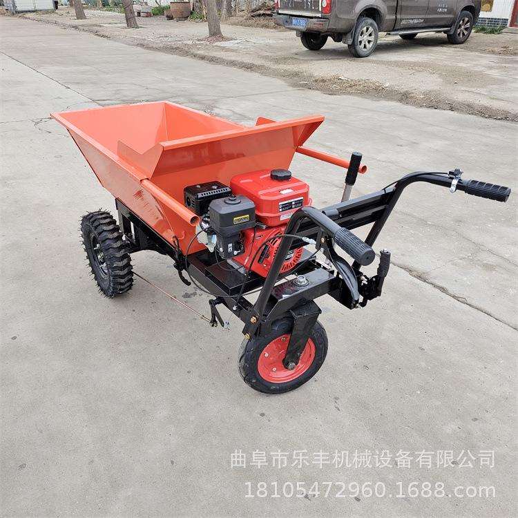 小推车高山爬坡运输小推车电启动柴油掀斗车工地灰料装卸工具车
