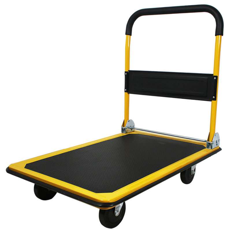 货物搬运四轮平板小推车 手推车拉货 折叠手推车 150kg小拉车