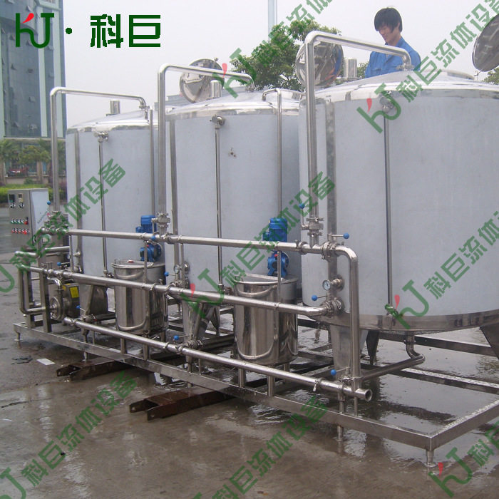 乳品饮料业自动分体式在线CIP清洗系统 1000L热水酸碱CIP保温罐