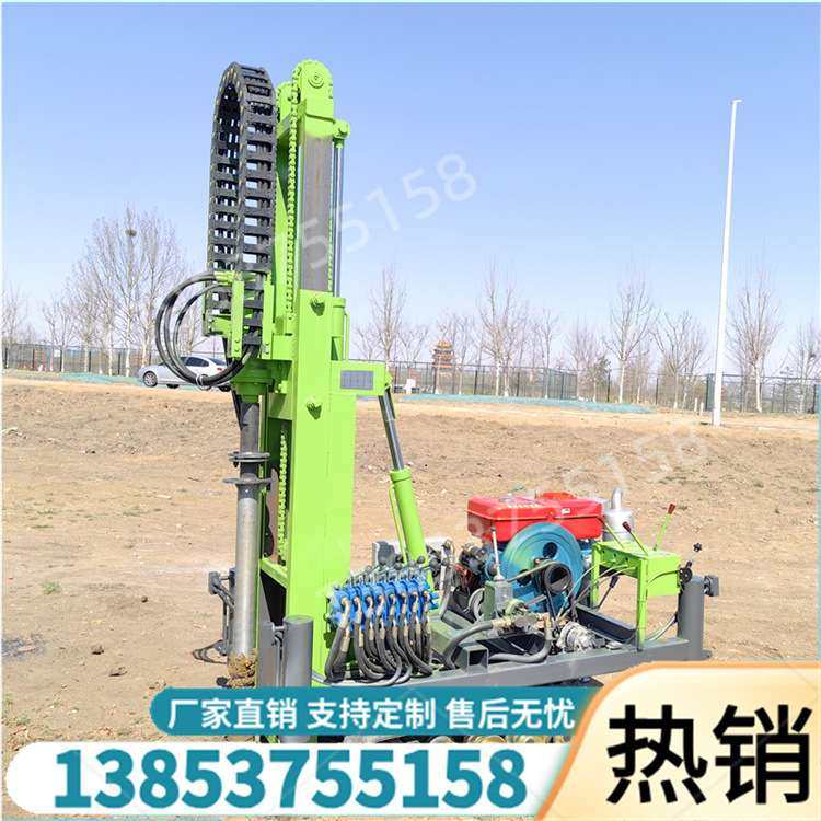 冲击式凿岩机全风动潜孔钻机小型履带光伏地钉打桩机多角度钻孔