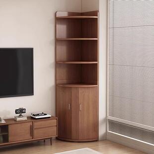 角柜墙角三角轻奢高级感中古风拐角卧室置物架客厅转角靠墙收纳柜