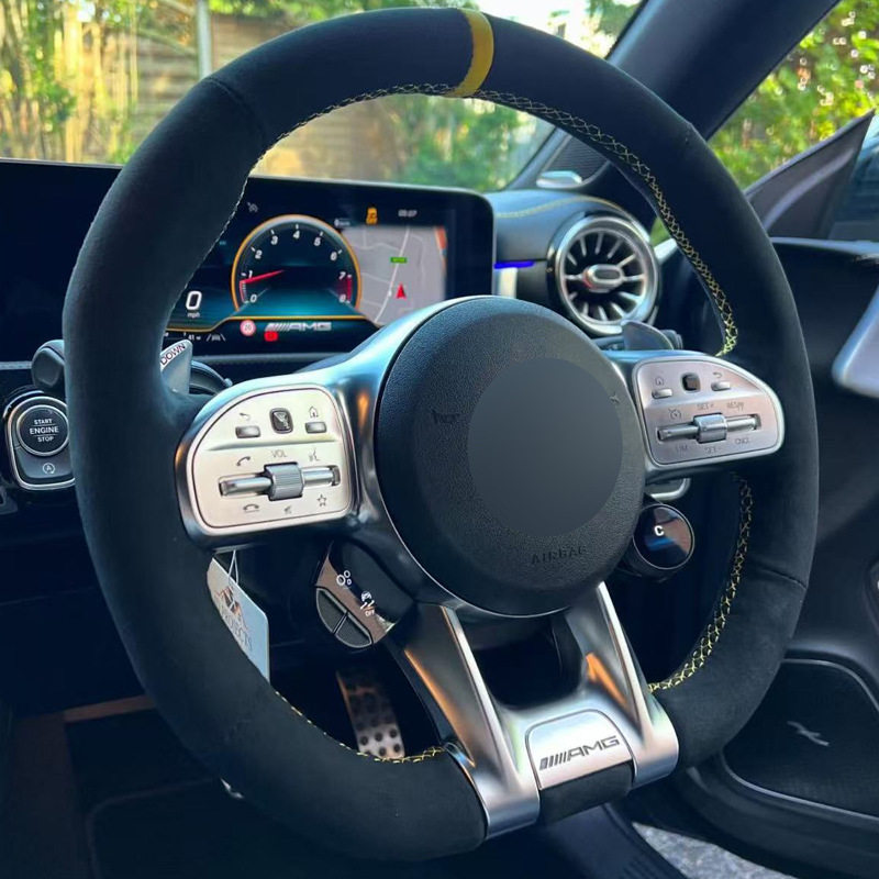 翻毛反绒手缝方向盘套四季专车专用适用奔驰2021款AMG G63