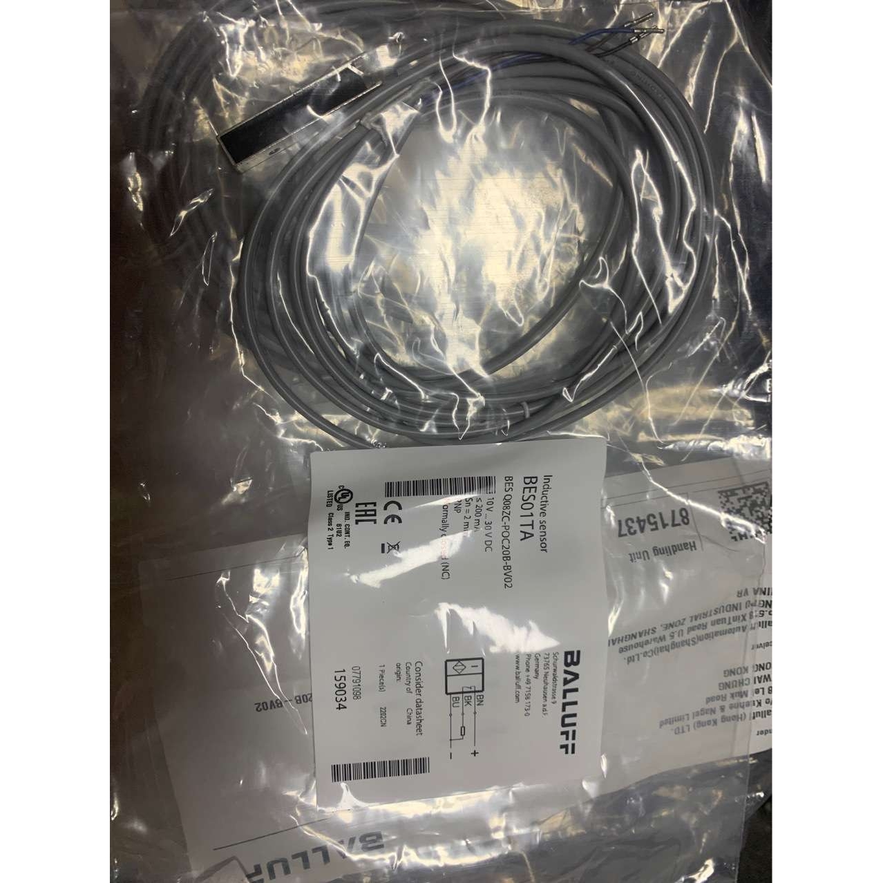 巴鲁夫/BALLUFF 接近开关 BES01TA BES Q08ZC-POC20B-BV02