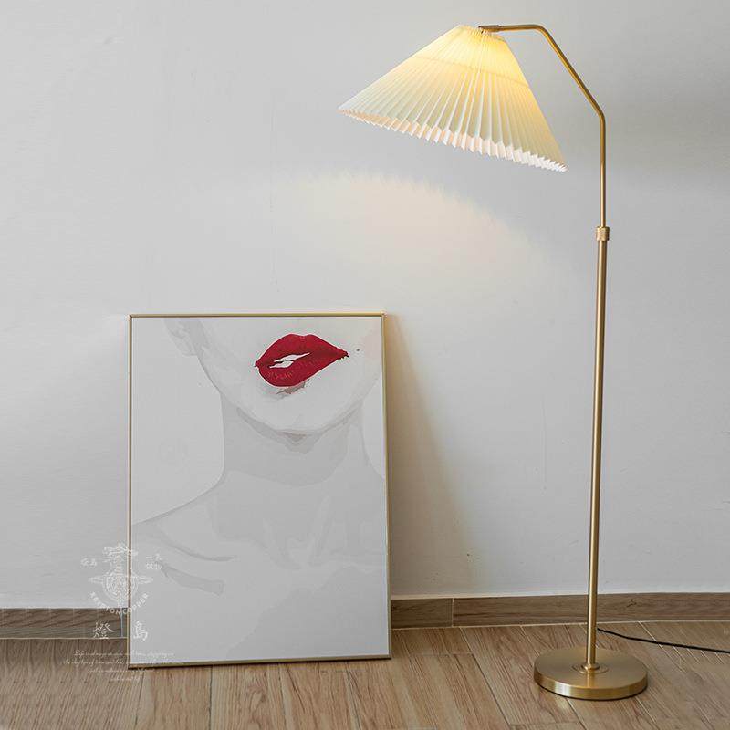 灯岛落地灯客厅北欧复古法式卧室书房极轻奢后现代全铜落地台灯