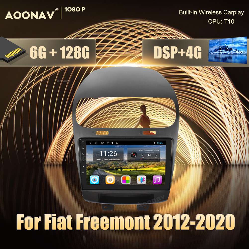 适用于Fiat Freemont2012-2020车载多媒体播放器立体声接收器主机