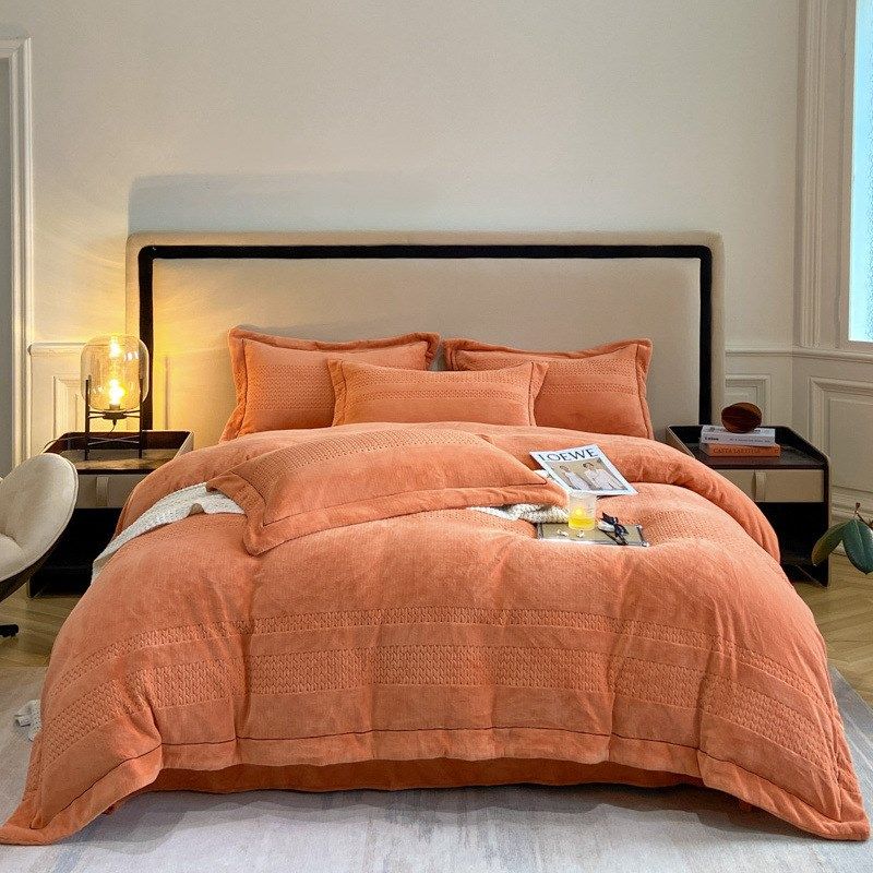 牛奶四件套A类母婴级260克x高克重轻奢加厚保暖珊瑚宝宝绒被套床,床上用品,床品套件/四件套/多件套,淘宝优惠券,粉丝福利购,淘宝优惠卷