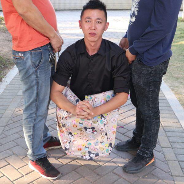 容量搬家打包蛇皮编织行李袋红白蓝帆布麻袋卡通口袋收纳金小