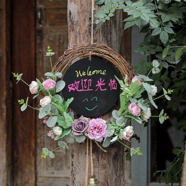 藤编植物角阳台庭院幼儿园饰品挂饰花环壁挂墙面空中吊饰墙壁装饰,家居饰品,壁饰,淘宝优惠券,粉丝福利购,淘宝优惠卷