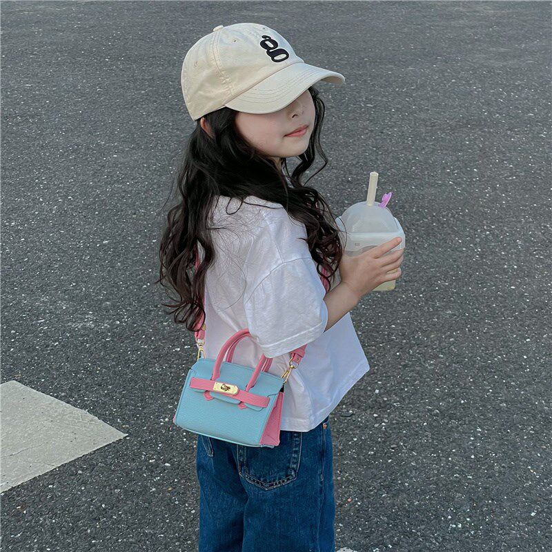 女孩宝宝精致小包包儿童韩系洋气配饰公主手拎斜挎包女童凯莉包潮