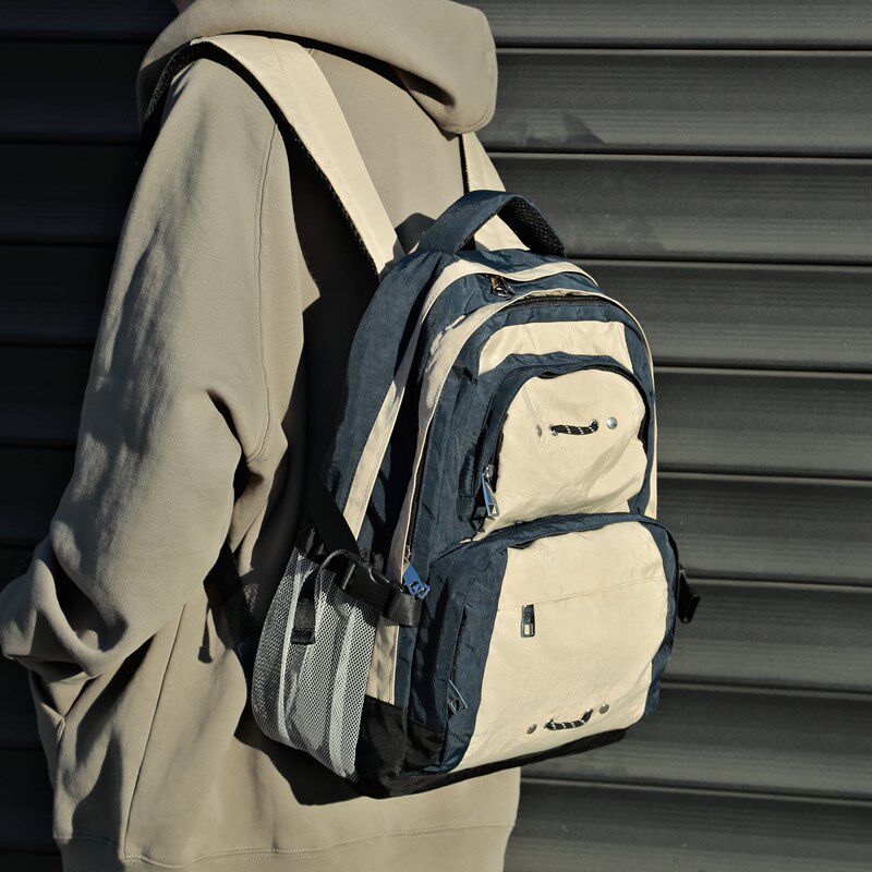 旅行背包男款美式户外运动轻便双肩包小众高级感男生大学生书包女