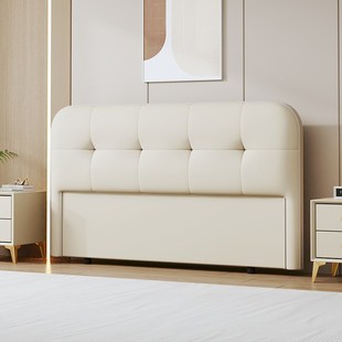 床头软包靠背单买新款简约现代真皮榻榻米床头单独实木落地靠背板