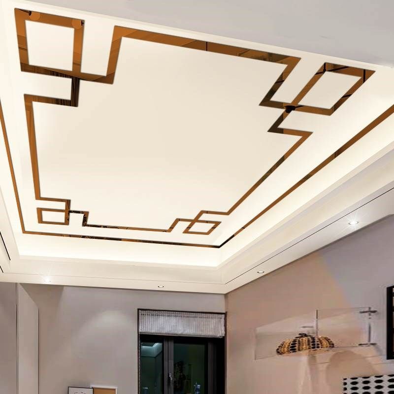 新中式吊顶装饰线条自粘亚克力3d立体墙贴天花板顶对角花边框美边,家居饰品,软装墙贴,淘宝优惠券,粉丝福利购,淘宝优惠卷