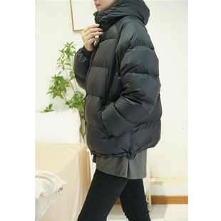 95白鹅绒加厚连帽鹅绒服 面包服 韩版 男女百搭保暖羽绒服