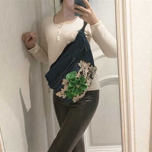 单肩包 胸包 牛仔包包 斜挎包