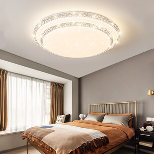 主卧室灯2024k年新款轻奢风高级感吸顶灯led房间网红爆款水晶灯具