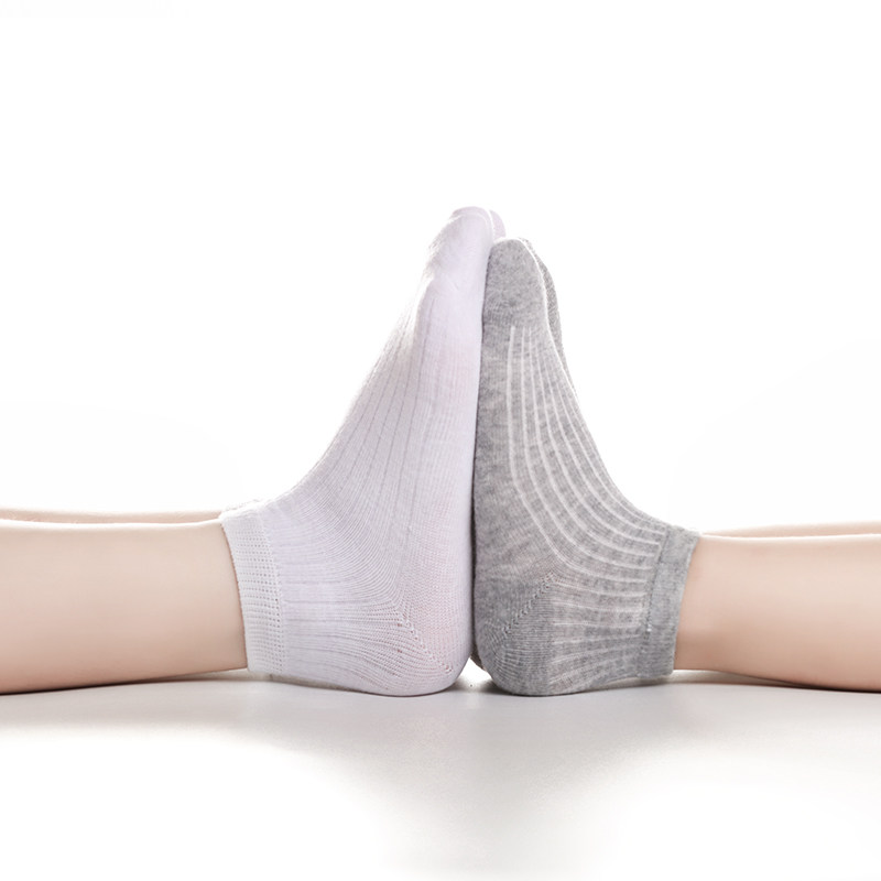 宝宝袜子夏季薄款男童女童小孩纯棉袜儿童透气天短袜学生白色船袜