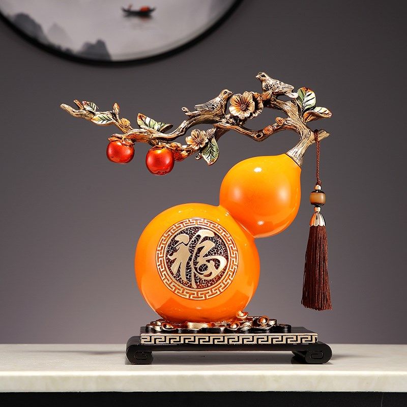 大号新中式福字葫芦摆件玄关酒柜电视柜装饰品乔迁礼物树脂工艺品,家居饰品,桌面摆件,淘宝优惠券,粉丝福利购,淘宝优惠卷