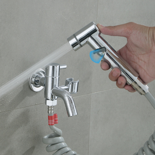 阳台铜一进e二出拖把池水龙头可调增压冲洗喷枪马桶伴侣妇洗器喷