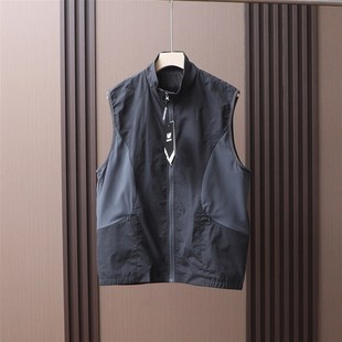 休闲N机能轻薄立领运动背心 男士 户外轻量化速干透气马甲夏季 新款