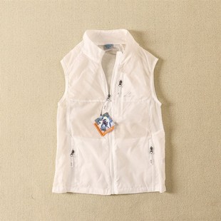 2024a夏季 男女超薄立领单层透气马甲户外网拼接纯色速干背心 新款