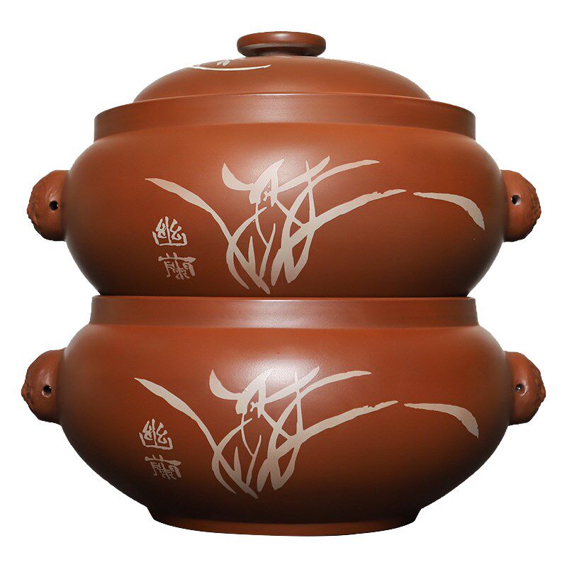 云南汽锅鸡汽锅多层滇匠建水紫陶气锅鸡蒸汽锅盗汗鸡蒸锅盬子鸡锅