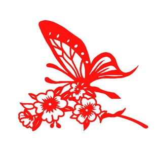 蝴蝶剪纸作品成品蝶恋手工刻画图案镂空窗动物刻纸装饰剪纸画