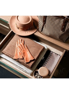 moon慕空间样板房间衣帽间装饰品道具软装家居女士梳妆台橙色