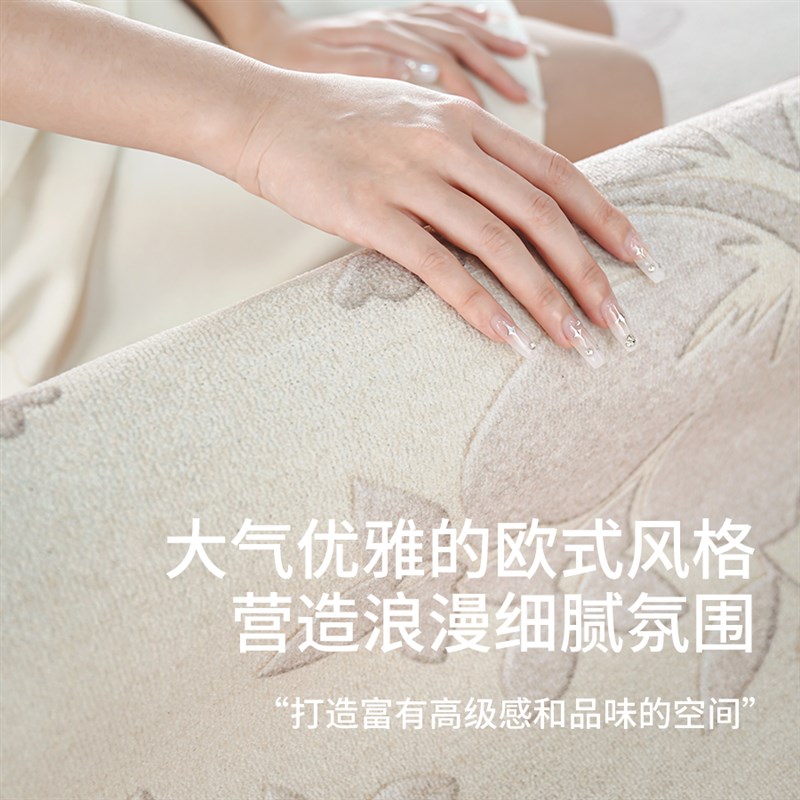 圆形客厅地毯卧室床边沙发茶几毯奶油风梳妆台法式地垫