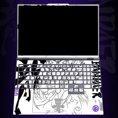 想灵龙限定图电脑膜拯救者彩色笔记本魔改赛博朋风纸身外壳保护膜