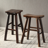 实木吧台椅餐椅复古酒吧椅休闲脚前台椅书房椅