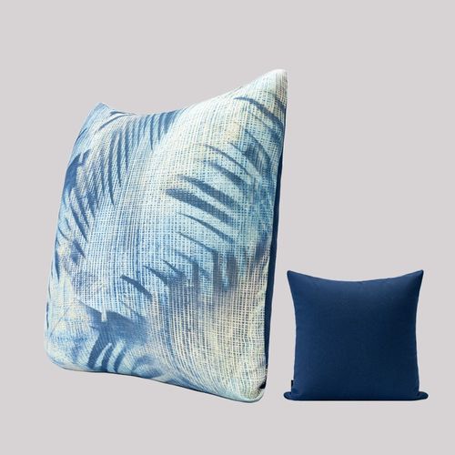 新宸优品户外防晒防泼水抱枕高级酒店庭院露台沙发蓝色靠垫腰枕套