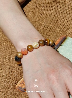 ZIXIU子休 沉香宇宙多宝手链 设计师新中式质感天然石串珠 默叙