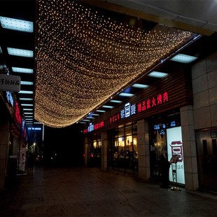 工程亮化灯光秀造型设 户外商场步行街道j跨街天幕led幕墙灯饰画