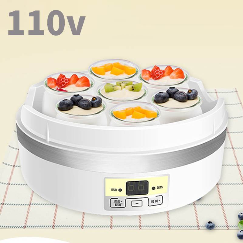 蓝蛟110v台湾酸奶机優酪乳自动優格迷你自制米酒酿酵素发酵纳豆机分杯摆件饰品