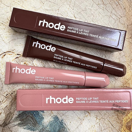Rhod海莉有色唇彩唇釉唇蜜hailey保湿水润唇膏液态ribbon/toast