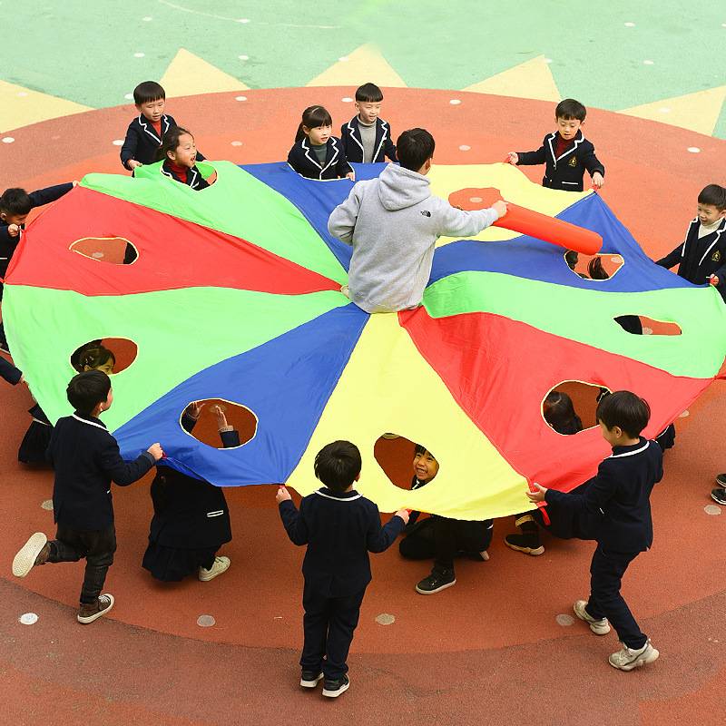 打地鼠彩虹伞幼儿园早教亲子户外游戏道具儿童体智能感统训练器材
