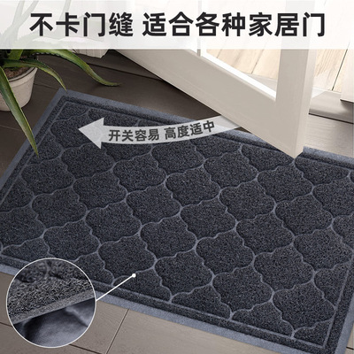 压边丝圈地垫玄关脚垫加厚防滑地毯垫家用入户门垫子纯色pvc垫子