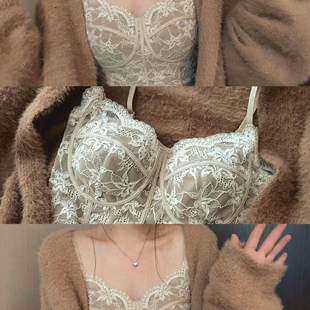 Charmtine小红书同款秋冬钓系穿搭蕾丝内搭王内里磨毛一体式胸垫