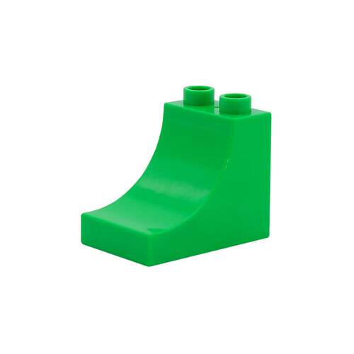 兼容惠美欢乐客散装大颗粒积木玩具配件2×3弧形高砖塑料拼装散件